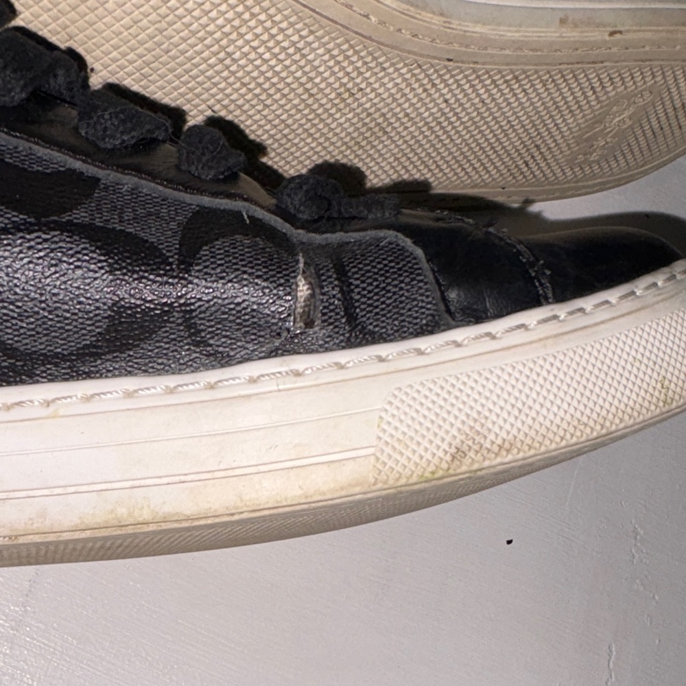 Coach Black Sneakers size 7.5 EUR 40.5 used condition - Picture 8 of 15